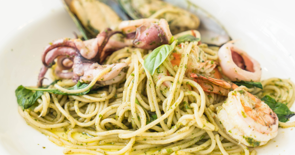 Eating Pesto and Seafood are great things to do in Portofio Italy