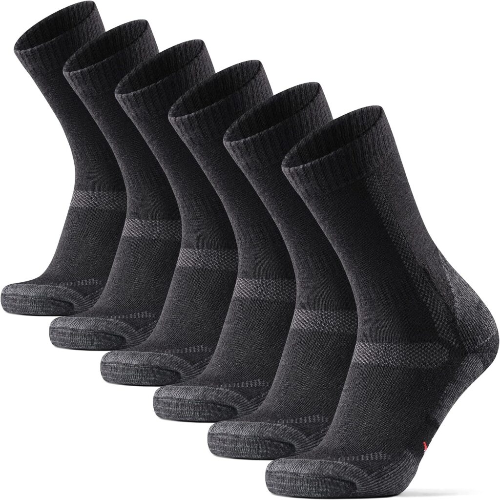 DANISH ENDURANCE Merino Wool Hiking Socks for Men Women Crew Length Thermal 3 Pack
