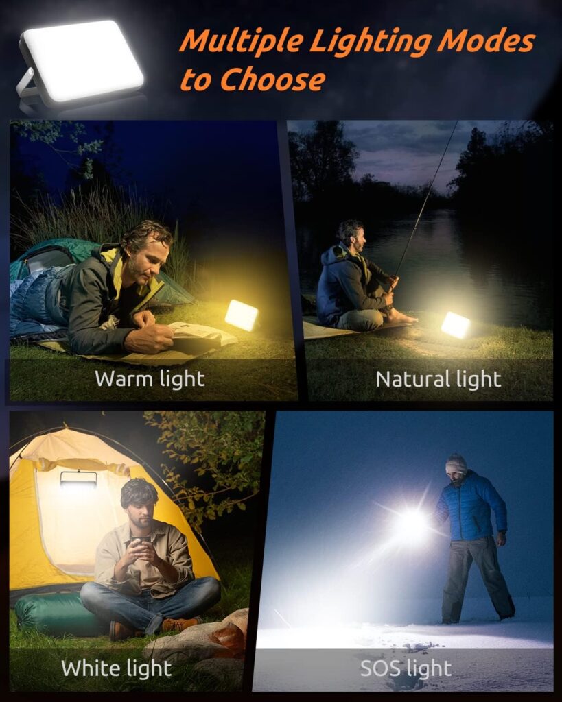 Eventek LED Camping Lantern Rechargeable 4000LM, 20000mAh Portable Power Bank up to 144 Hours Running, 5 Light Modes, IPX5 Waterproof Tent Light for Power Outages, Emergency, Hurricane, Home, Hiking