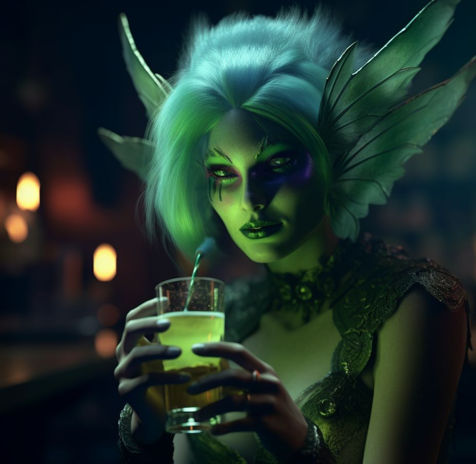 Absinthe drink green fairy