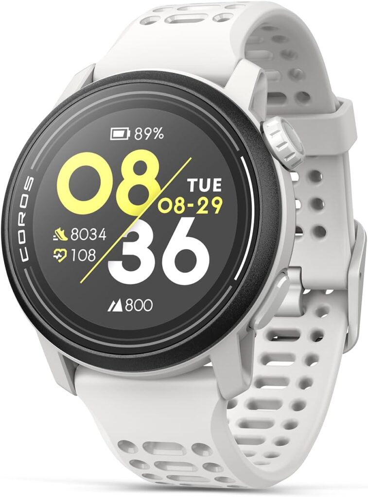COROS PACE 3 Sport Watch GPS, Lightweight and Comfort, 24 Days Extend Battery Life, Dual-Frequency GPS, Heart Rate, Navigation, Sleep Track, Training Plan, Run, Bike, and Ski (White Silicone)