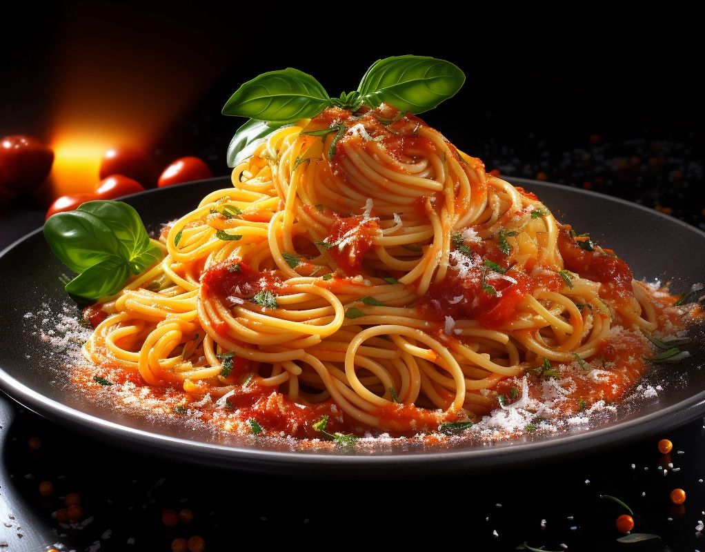 Pasta. Bowl of Spaghetti Bolignaise